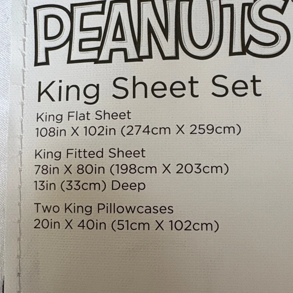 Peanuts snoopy with hearts king sheet set